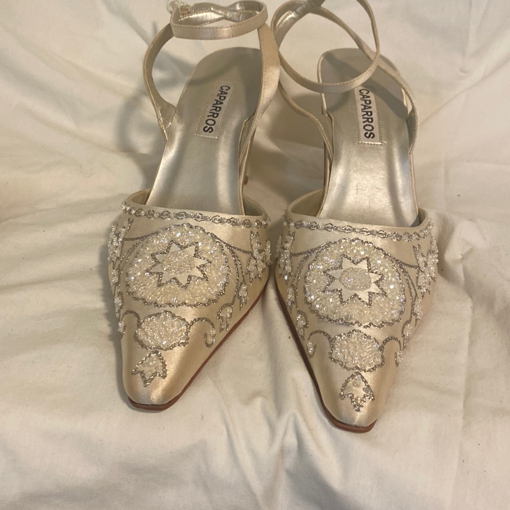 3” cream heels